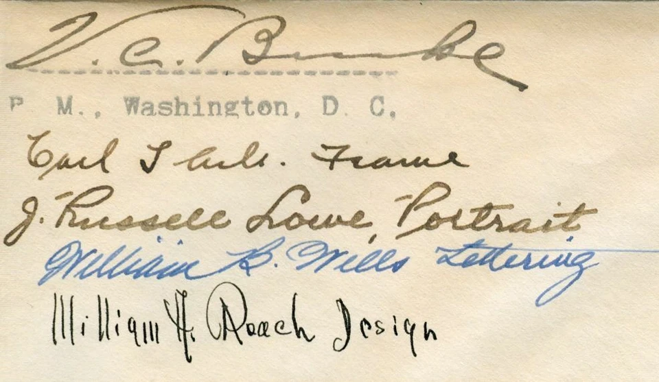 1940 Frances Willard Sc 872 signed by designer, engravers & Postmaster to Wunder - Image 2 of 2