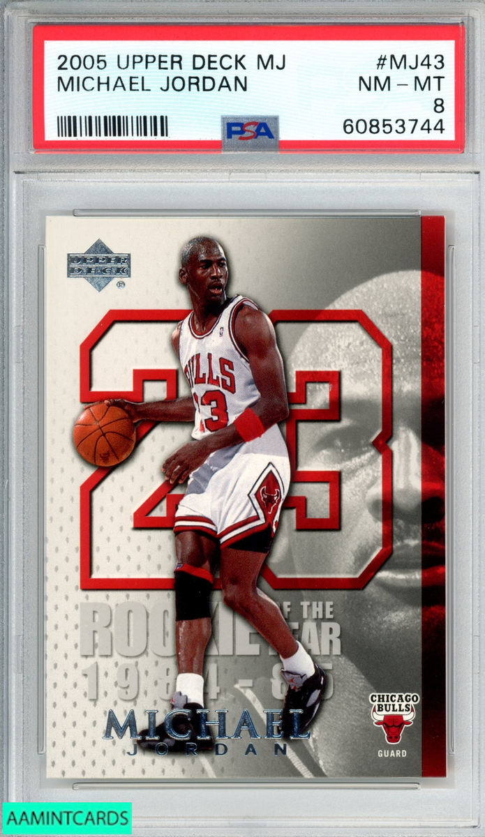 2005 UPPER DECK MJ MICHAEL JORDAN #MJ43 CHICAGO BULLS HOF PSA 8 NM