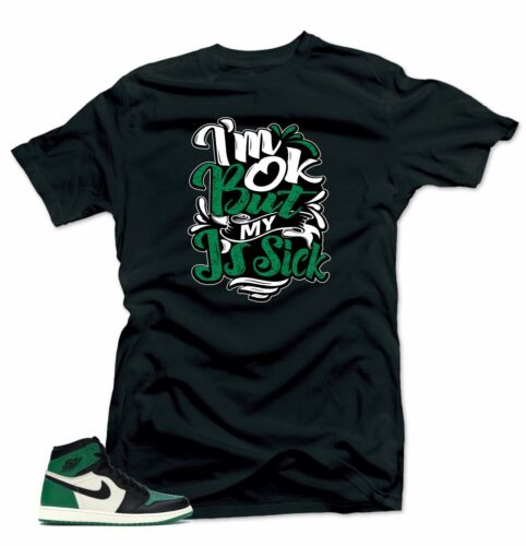 T-shirt to Match Jordan Retro 1 vert pin 2020 - Malade J's 1 noir   - Photo 1/3