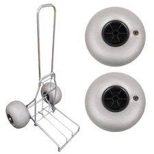 2ps 10In Pneumatic PVC Tire Beach Wheel Beach Balloon Wheel f/ Kayak Dolly Cart