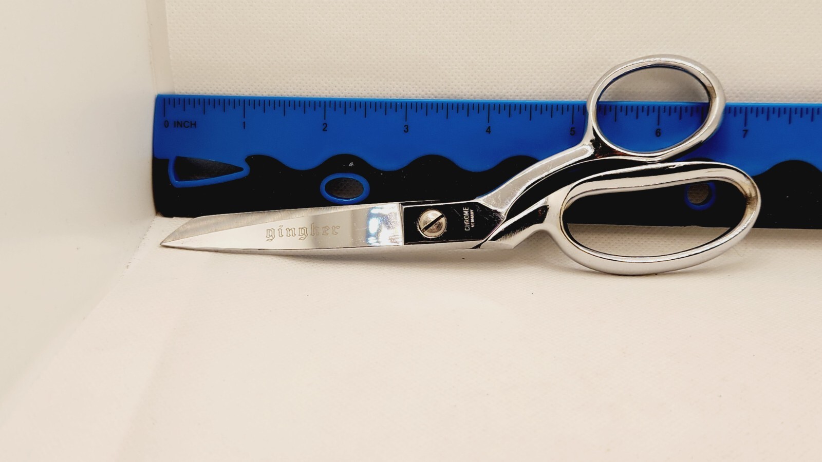 Vintage Gingher Chrome Brazil 7” Scissors Designer Fabric Shears eBay