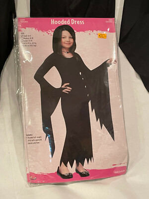 Hooded Black Dress Halloween Costume Girls Size Small 4-6 by Fun World |  eBay