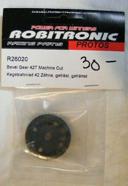 ROBITRONIC #R26020 STEEL BEVEL GEAR 42T-MACHINE CUT: ROBITRONIC PROTOS 1/8 BUGGY