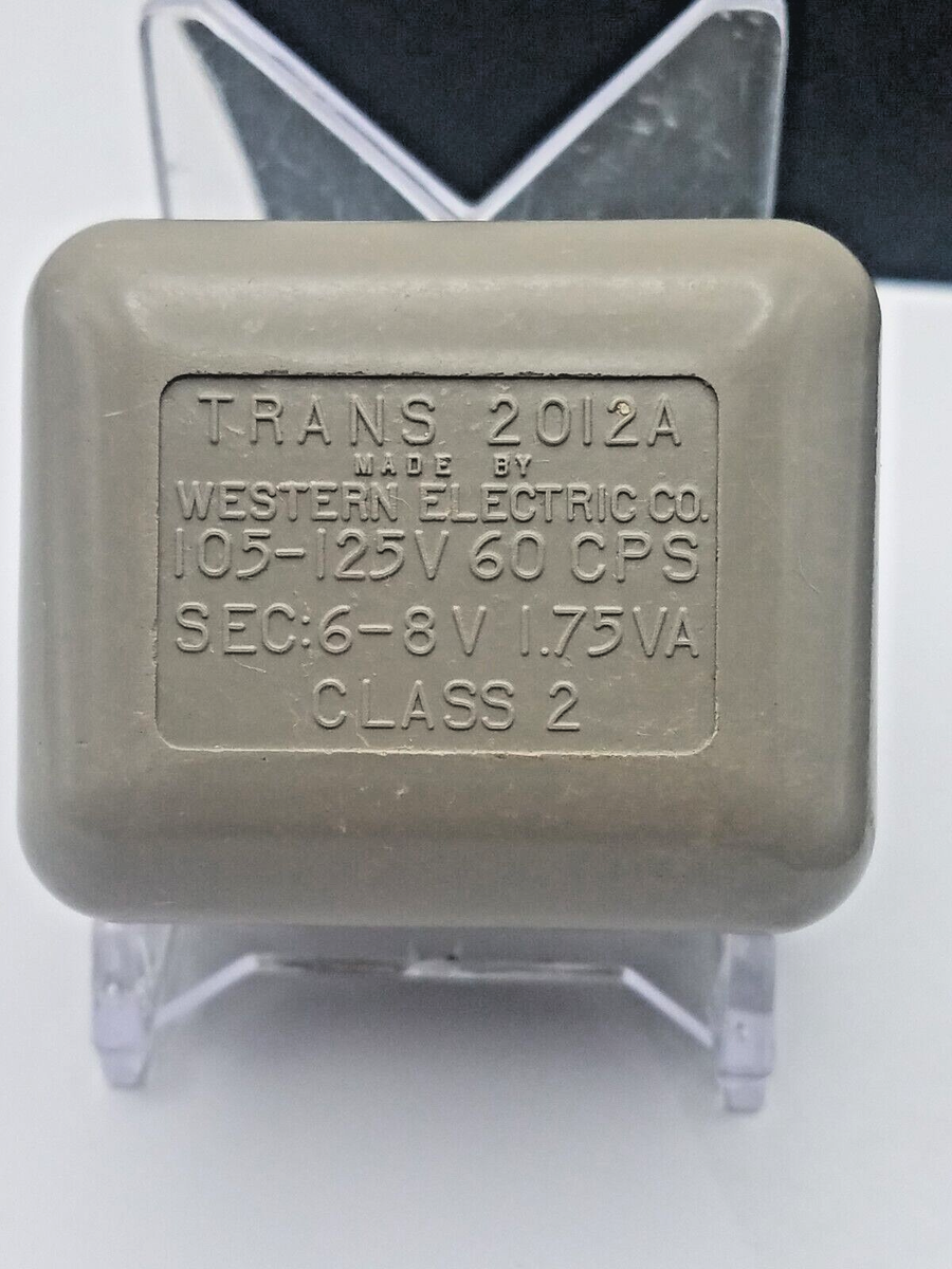 Western Electric Trans 2012 A 105-125V 60CPS Class 2 | eBay
