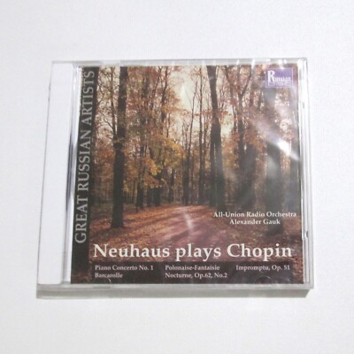 Neuhaus Plays Chopin CD All Union Radio Orchestra Russian Disc 1994 Sealed