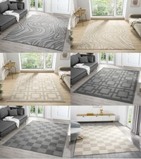 New Checked Carpet Modern Living Room Rug Large Small Hallway Runner Mat