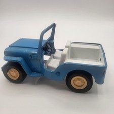 Vintage TONKA Blue Jeep Pressed Steel Mini Jeep w/Fold Down Windshield