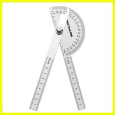 Stainless Steel Angle Protractor -180 Two Arm Ruler Adjustable Finder Angle ...