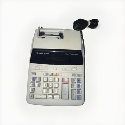 Sharp EL-2192RII 12 Digital Display 2 Color Printing Calculator Adding Machine