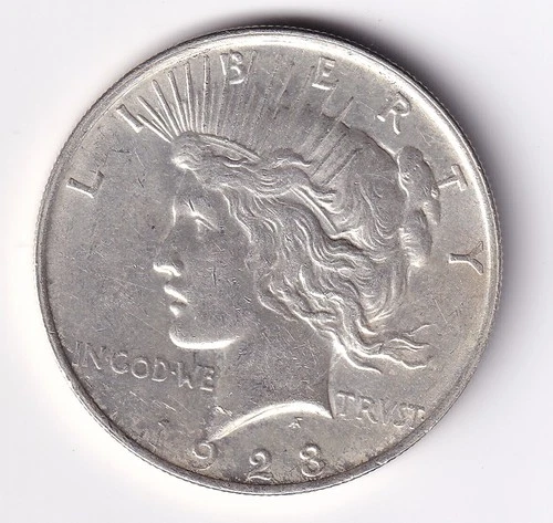 1923 Peace Silver Dollar $1 Coin 90% Silver n.153