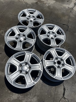 New Set of 4 OEM 2007-2021 17'' Jeep Wrangler Gladiator Silver Alloy Wheels Rims