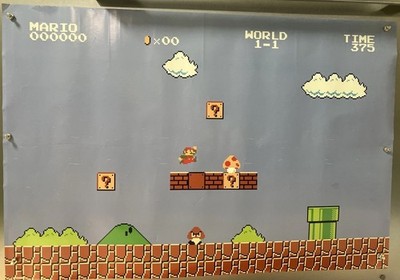 Super Mario Bros Level 1 World 1-1 24x36  Large Poster Nintendo NES