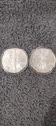 Lot of 2 American BU Silver Eagle Coins 2018 Light Tone  1oz. Fine Silver