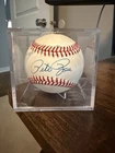 Pete Rose Signed Official NL Baseball Auto JSA Certified in case