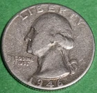 1946-D Washington Silver Quarter *F to EF PLUS **US COINS 25c with Free Shipping