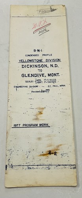 #ad Burlington Northern Railroad Track Profile Yellowstone Division 1977 Montana $49.99