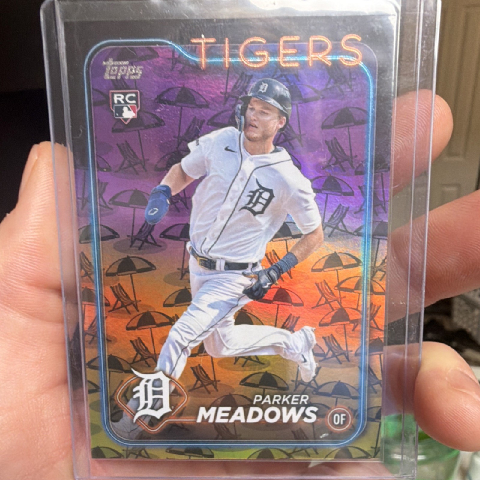 Topps 2024 Series 2 Parker Meadows Rookie Umbrella Parallel #516 Tigers /50