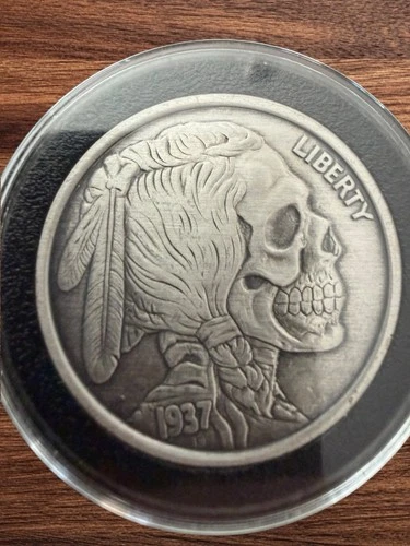 1 oz Indian Skull Silver Round in the United Snakes of America Series .999 Ag