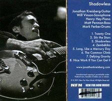 JONATHAN KREISBERG - SHADOWLESS [DIGIPAK] NEW CD