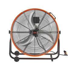 24" Drum Fan, High Velocity 3-Speed Industrial Floor Fan 8600CFM for Workshop