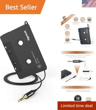 Polished 3.5mm Aux Adapter for Vintage Car Tape Players - Elegant Design