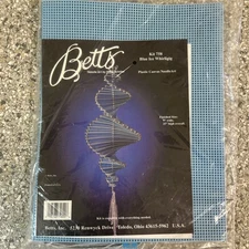 Betts Needle Art Craft Kit Blue Ice Whirligig Beaded Plastic Canvas NEW SEALED