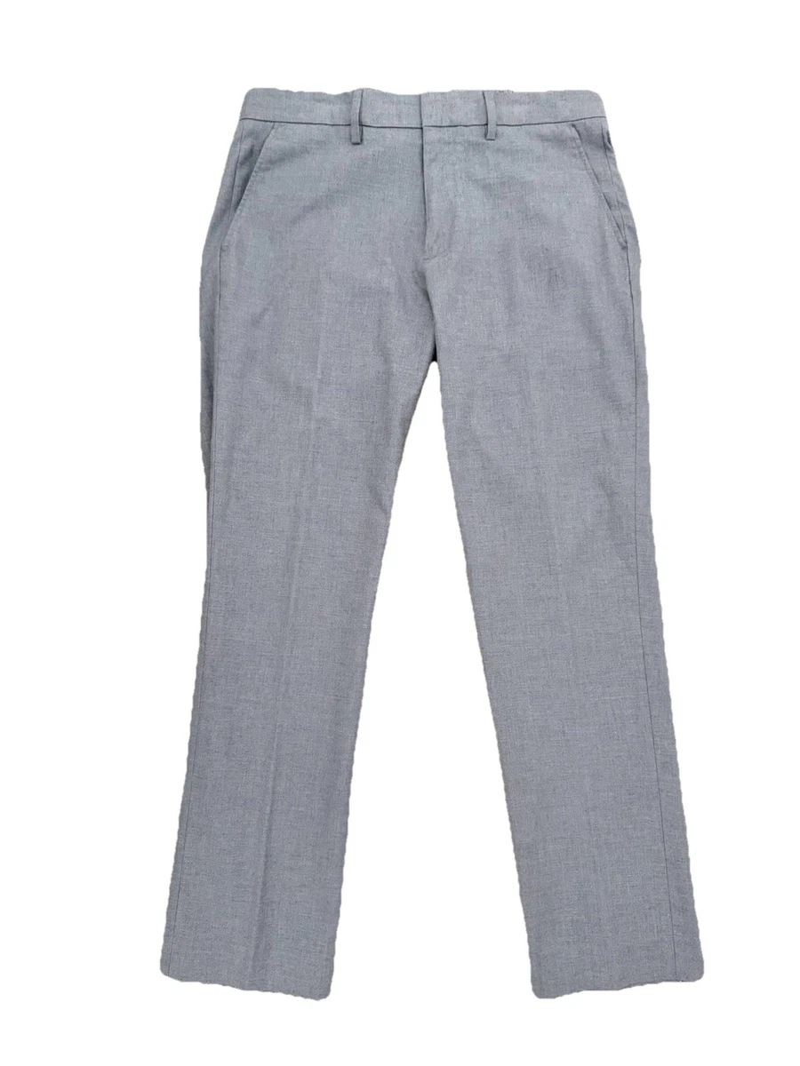 Pantalon Habillé J.Crew Bowery Homme - Taille 32x33, Coupe Slim, Laine Mélangée à Chevrons, Occasion Parfait état
