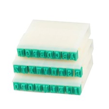 66cm 1 alphabet hard parts plastic stamp set white green