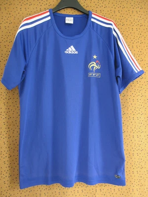 Maillot Equipe de France Climalite Vintage Adidas Bleu Jersey Entrainement - M - Photo 1/4