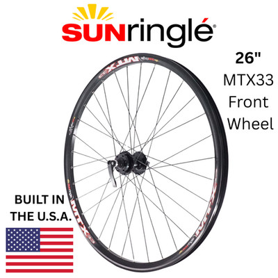 Sun Ringle 26'' Black MTX33 Front Doublewall MT Bike Disc QR Wheel