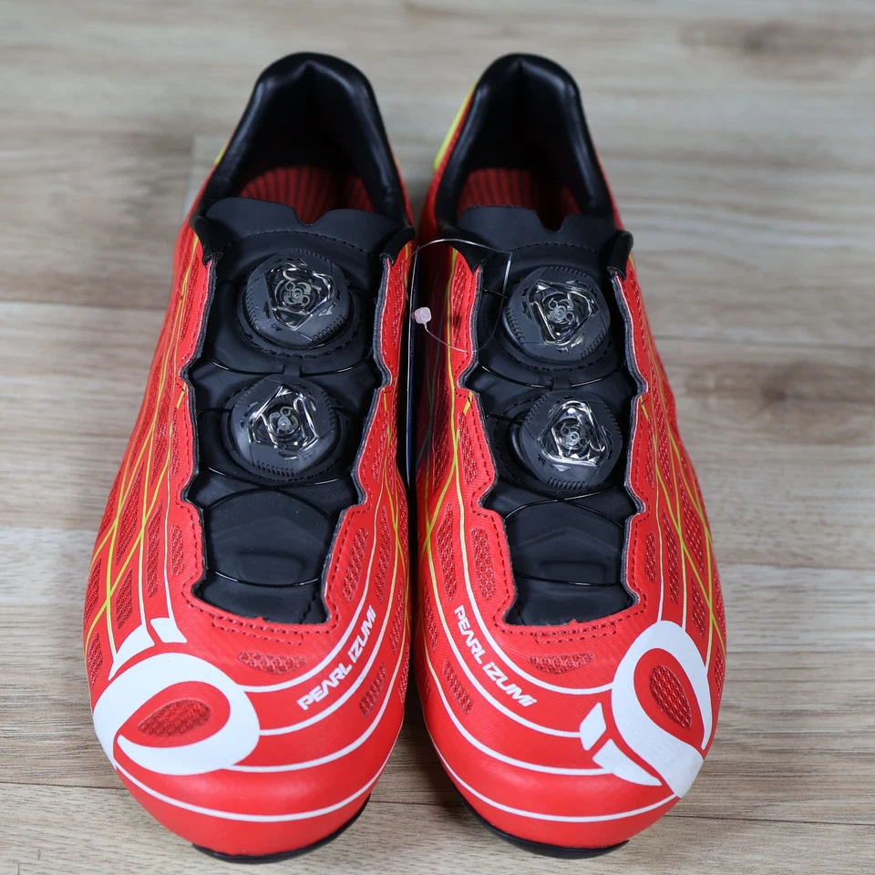 Pearl Izumi Pro Leader III Zapatos de Ciclismo de Carretera para Hombres 7.75 Rojo Carbono Boa 3 Pernos Foto 3 de 4