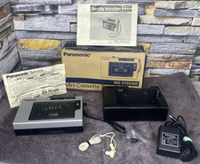 Vintage Panasonic RQ-212DAS Mini Cassette Tape Recorder w/ Box, Earbuds Case