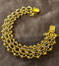 bracciale vintage americano anni 60 dorato firma Monet - vtg bracelet