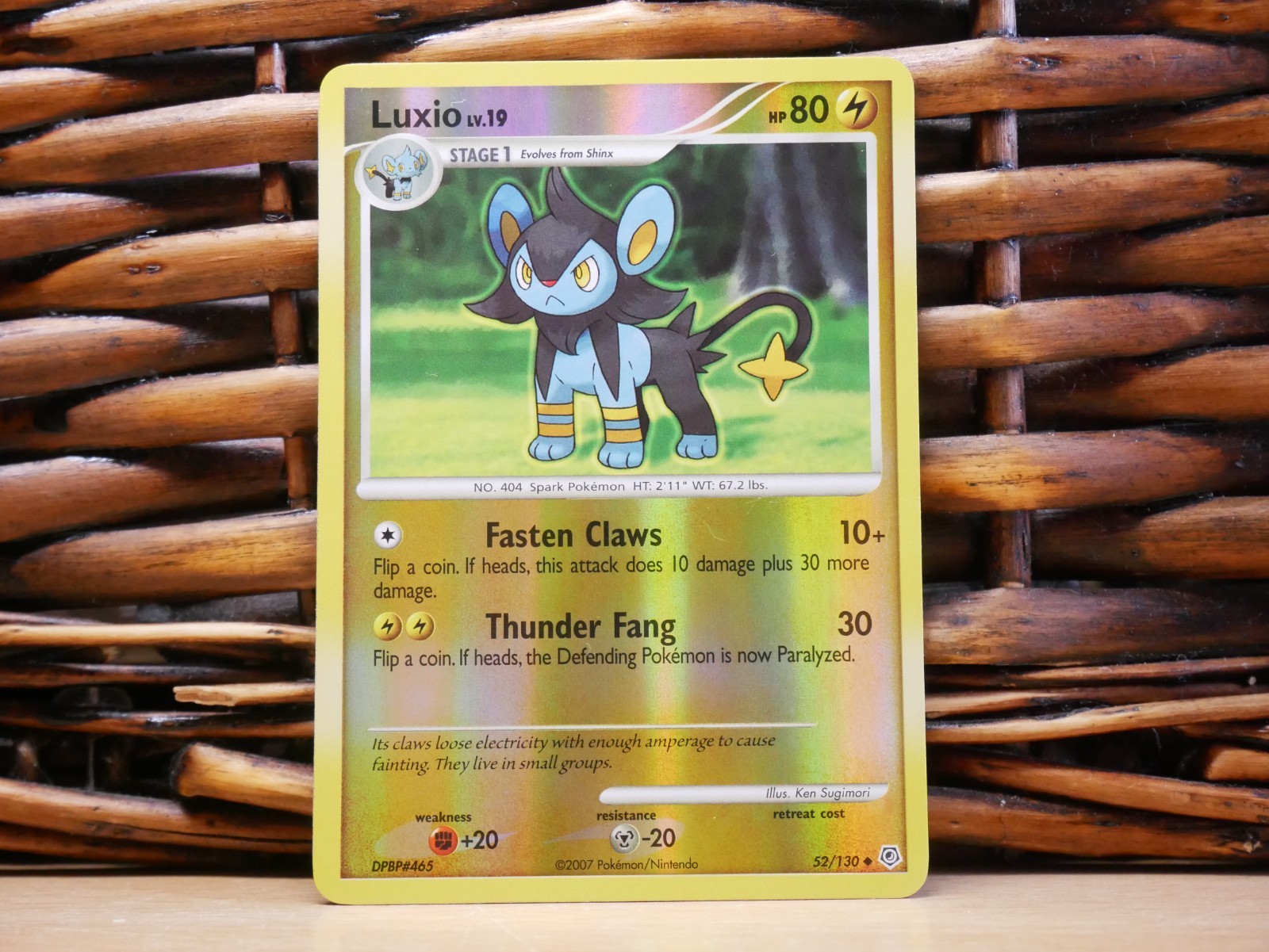Pokemon LUXIO 52/130 REVERSE HOLO | LP Light Play | Diamond & Pearl | 2007
