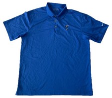 Mickey Mouse Nike Dri Fit Blue Golf Polo Shirt Men Large