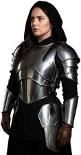 Medieval Female Steel Armor Cuirass Set   Handmade Polished Steel Women  s Knight