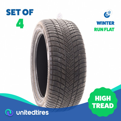 Set of (4) Used 285/45R21 Bridgestone Blizzak LM-001 RFT 113V - 9/32