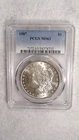 1887 P Morgan Dollar PCGS MS63 UNCIRCULATED BETTER DATE $1 Coin BUY IT NOW!