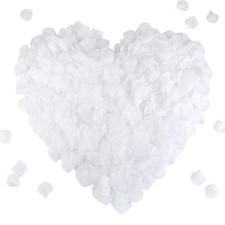 CODE FLORIST 2200 PCS Silk Rose Petals Wedding Flower 2 Inch, White