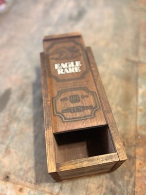 101 proof Eagle Rare wooden Rectangular Advertising Box Collectible 10x4 1/2 x 5