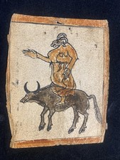 Antique Mongolian Tibetan Buddhist Tantric Amulet Painting Mongolia #A1-8x10