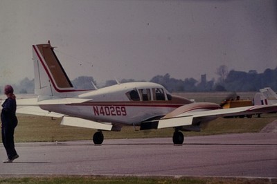 Dia N40269 Piper Aztec Flugzeug Planespotter 35mm gerahmt CB-O11-62