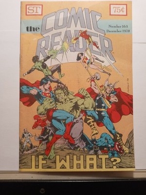 THE COMIC READER #163 FANZINE -  DEC 1978 - MARVEL VS. DC COVER Vintage HTF Fine