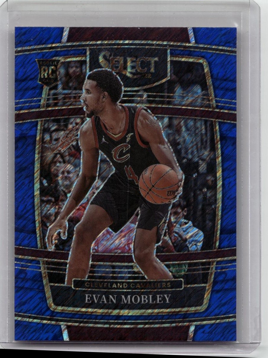 2021-22 Panini Select #5 Evan Mobley Blue Shimmer Prizms