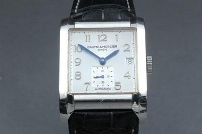 [Near MINT] Baume & Mercier Hampton 65697 Date Silver Dial Automatic Men's Watch