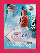 NICK SENZEL 2017 Bowman Platinum Platinum Presence AUTO HOLO FOIL /50 PP-NS Reds