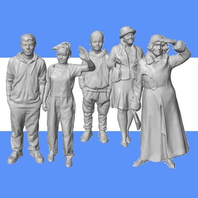 HO SCALE EVERYDAY FIGURES 1/87 UNPAINTED RESIN DEAN 250 DIFFERENT