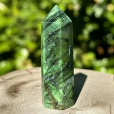 Genuine Nephrite Jade Tower Point Wand Healing Crystal Obelisk Home Decoration
