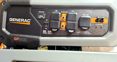 #ad Generac gp6500 complete control panel circuit breakers on off switch USED OEM $199.95