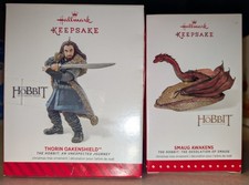 Thorin Escudo de Roble y Smaug Despertar El Hobbit Sello Recuerdo Ornamento 2014/15